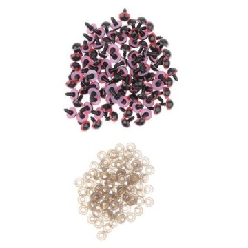 3 szt. Plastikowe oczy ochronne z tyłem dla lalki-misia DIY Craft 12mm 3 sz