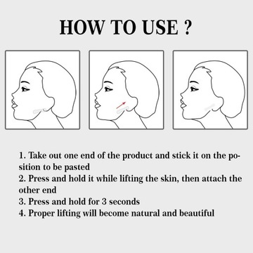 100 шт. невидимая лента для лифтинга лица
