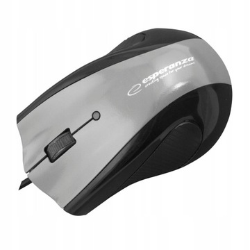 ESPERANZA MYSZ PRZEWOD. 3D USB Z PODKŁ.SZARA