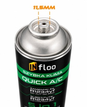 INfloo 2x Быстрая Климатика R1234yf 5W1 + ШЛANG С МАНОМЕТРОМ ХОЛОДИЛЬНОЕ + ФОНАРИК