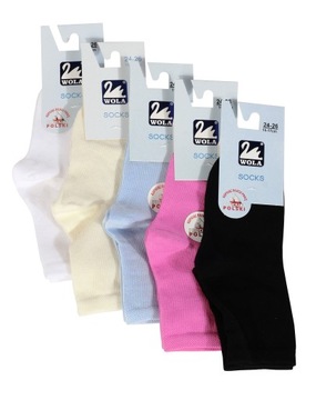 Dziecięce skarpetki bawełniane Wola 33-35 jeans