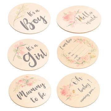 Бумажные карточки с ежемесячными достижениями ребенка, 6 шт.