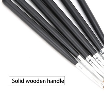 Набор из 6 кистей для акварели, гуаши, с деревянной ручкой SL.