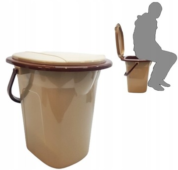 WC WIADRO TOALETOWE SEDES KLAPA POKRYWĄ DLA CHORYCH SENIOR REMONTU ZAMYKANE