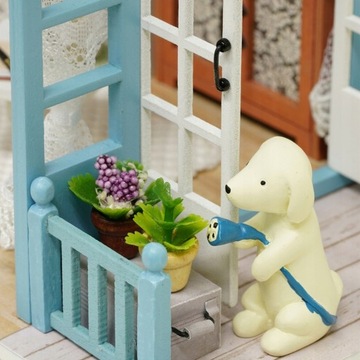 MINIATUROWY DOMEK DLA LALEK ZESTAW DO POKÓJ DIY