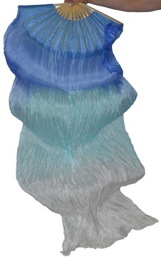 Wachlarze FAN VEILS jedwabne belly dance tribal taniec brzucha x 2