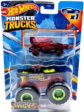 INVADER Czołg + Autko Hot Wheels Monster Trucks