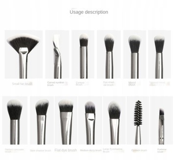 Набор кистей для макияжа профессиональный 12 шт./лот Ma