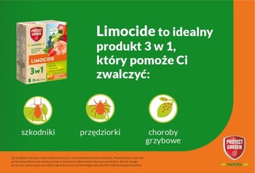 LIMOCIDE 3W1 ZWALCZA SZKODNIKI PRZĘDZIORKI CHOROBY GRZYBOWE NATURALNY 50ML