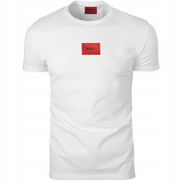 T-shirt męski okrągły dekolt Hugo Boss rozmiar XL biała Logo