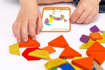 ПАЗЛ ДЕРЕВЯННЫЕ БЛОКИ МОНТЕССОРИ 155 деталей мозаика