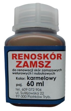 Farba zamszu weluru nubuku RENOSKÓR KARMELOWY 60ml