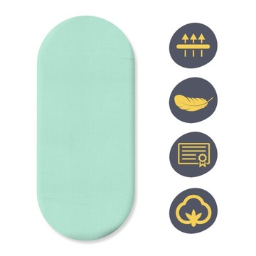 ПРОСТЫНЬ ДЛЯ ГОНДОЛИ, ДЛЯ ЛЮЛЫЧКИ, С ЛАСТИКОМ, 80х40, ХЛОПОК 100% Bubi