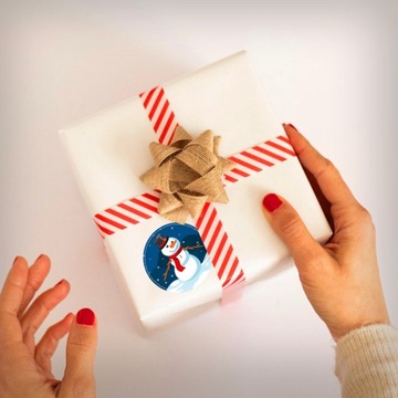 РОЖДЕСТВЕНСКИЕ НАКЛЕЙКИ С РОЖДЕСТВОМ ДЕКОРАТИВНЫЕ ДЛЯ ПОДАРКОВ РОЖДЕСТВЕНСКИЙ НАБОР 24 ШТ.