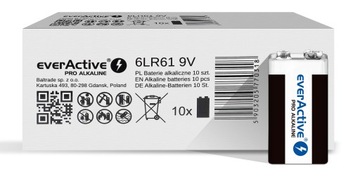 10x Bateria alkaliczna Everactive 9V (6F22)