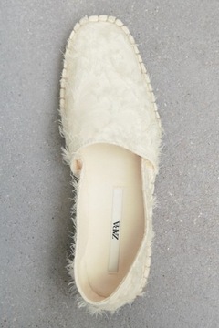 ZARA BEŻOWE ESPADRYLE BUTY JUTY ECRU 38