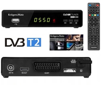 DVB-T2 H.265 HEVC тюнер Декодер Kruger&Matz для HDMI