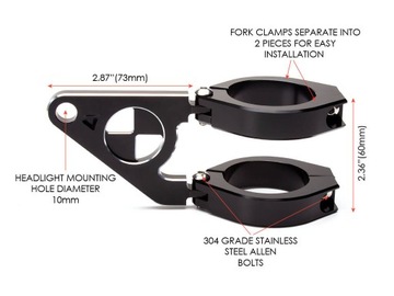 Wspornik reflektora lampy motocyklowej CNC 48-49