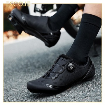 Велообувь мужская женская MTB SPD велосипед черная ROAD road clip-on 41