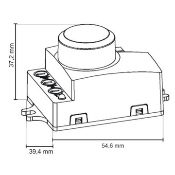 Микроволновой датчик движения для встраиваемых светодиодных светильников, мини-регулировка на 360°