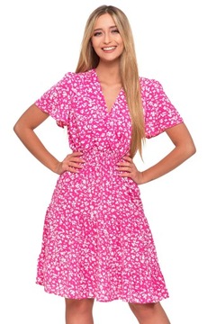 ЛЕТНЕЕ ПЛАТЬЕ ЖЕНСКОЕ С ЦВЕТОМ И РУКАВАМИ-БАБОЧКАМИ МОДНЫЙ MORAJ R.S