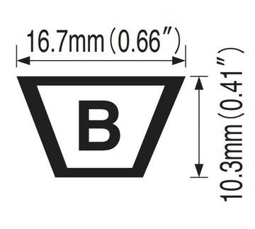PAS PASEK KLINOWY B1060 B40 17x 1016 Li BANDO JAPOŃSKI