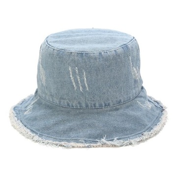 Denim Wiadro Kapelusz Rybak Kapelusz Plaża Słońce Czapka