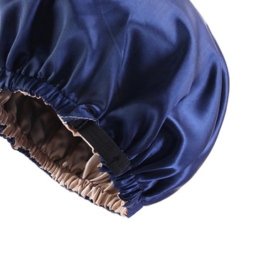 Jedwabna czapka nocna do spania dla kręconych naturalnych