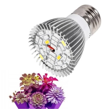 ŻARÓWKA LED GROW LIGHT DO UPRAWY ROŚLIN 5W E27