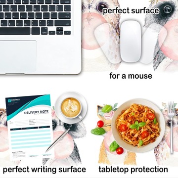 Защитный коврик для детского стола, анималистическая пастель.