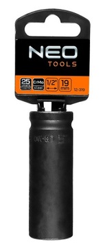 НАСАДКА NEO IMPACT ДЛИНОЙ 1/2 ДЮЙМА, ТОЛЩИНОЙ 19 ММ L78 ММ CR-MO 12-319