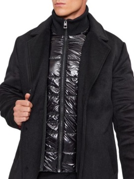 GUESS ПАЛЬТО - ЧЕРНОЕ МУЖСКОЕ ПАЛЬТО L