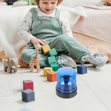 DEKORACYJNA LAMPA OSTRZEGAWCZA POLICJA LEKKA ZABAWKA DLA DZIECI