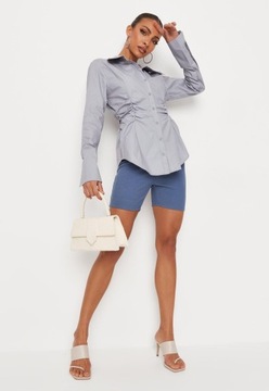 M6C211 MISSGUIDED TALL SZARA MARSZCZONA KOSZULA XS