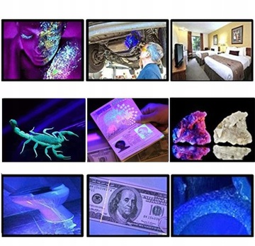 УФ ФОНАРЬ 100LED УЛЬТРАФИОЛЕТОВЫЙ ЯНТАРНЫЙ + ОЧКИ