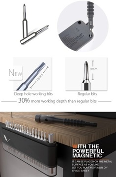 НАБОР ТОЧНЫХ БИТ + ОТВЕРТКА JAKEMY JM-8174