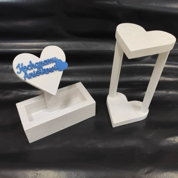 Lampion pod stroik 29cm deska SERCE podkład na grób tacie kompozycja mamie