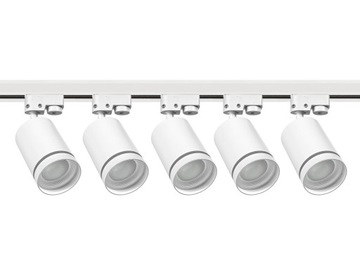 Oświetlenie Szynowe LED 5x Lampa Reflektor GU10 Szynoprzewód 2m 1-Fazowy