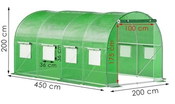 FOLIA ZAMIENNA POSZYCIE NA TUNEL OGRODOWY SZKLARNIA 4,5x2x2m 9m² UV4 FOLIAK