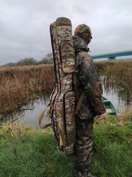 Pokrowiec wędkarski torba na wędki moro 150 cm 3 komory usztywniany FL
