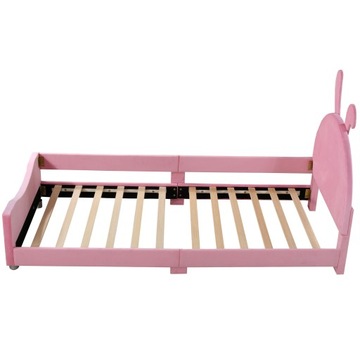 Łóżko dziecięce miękkie łóżko 90*200 cm rozkładana sofa różowym