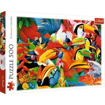 PUZZLE 500 ELEMENTÓW TREFL PTAKI OBRAZ DO ZABAWY