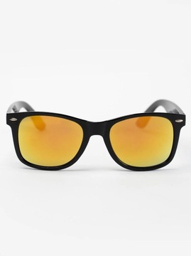 Okulary Przeciwsłoneczne MĘSKIE Czarne Żółte 2 KOLOROWE FILTR UV Jigga Wear