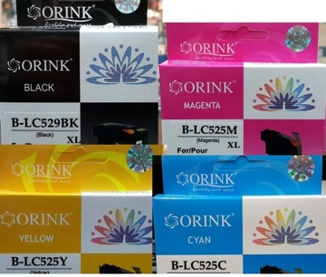 4x Orink do BROTHER LC529 LC525 J100 J105 J200 58ml Komplet