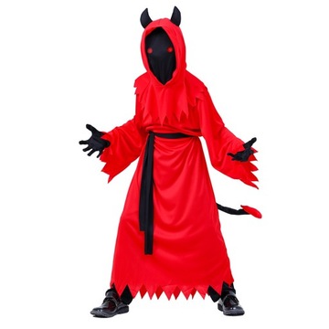 Halloween Dzieci Czarna Śmierć Czerwony Demon Cosplay Horror Dress Up