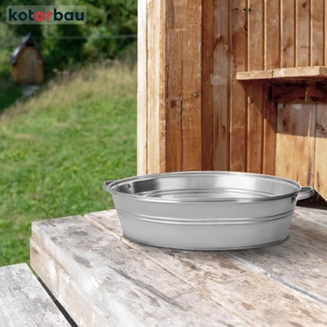ОЦИНКОВАННАЯ ЧАША 27Л ЧАША ДЛЯ ВАННЫ ЦВЕТОЧНЫЙ ГОРШОК СТАЛЬНОЙ ОВАЛЬНЫЙ ЦВЕТОЧНЫЙ ГОРШОК ЦВЕТЫ ВОДА