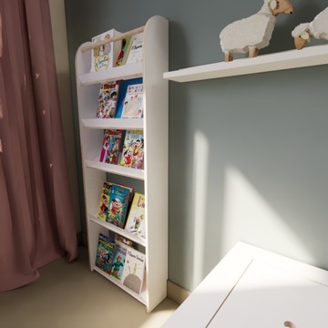 Полка книжная, детский книжный шкаф, скандинавский стиль.
