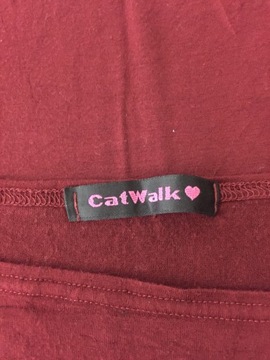 CatWalk bordowa bluzka krój nietoperz S/M *PW270*