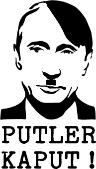 Naklejka na auto PUTLER KAPUT!