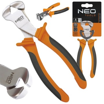 NEO TOOLS SZCZYPCE CZOŁOWE KOMBINERKI 160mm KRAWĘDZIE TNĄCE ZE STALI 01-021